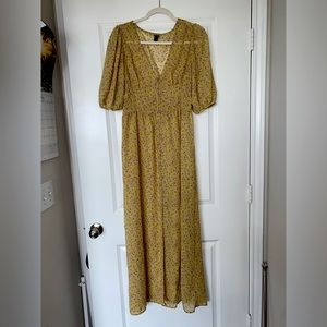 Floral button up sheer dress